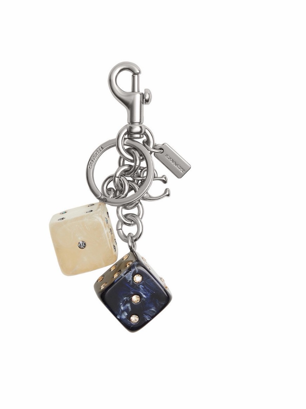 Coach dice keychain